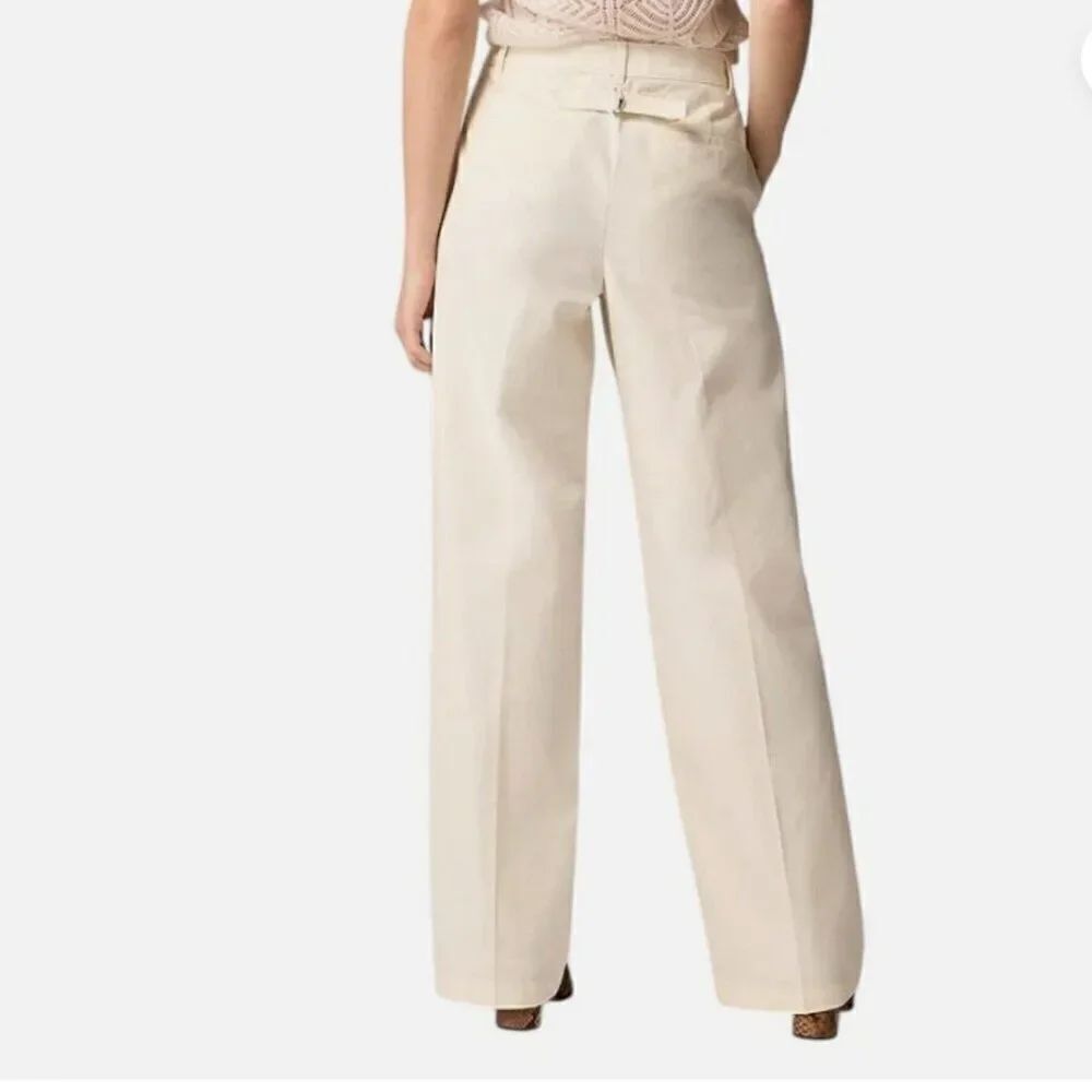 J. Crew CC447 Full-length wide-leg trouser in cotton blend NWT size 0